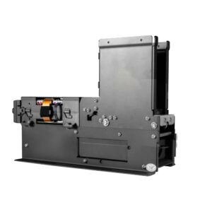 SNRO card dispenser for membership and loyalty programs with motorized RFID encoding 150-card hopper retract function and RS232 interface for self-service kiosk and gym check-in access applications