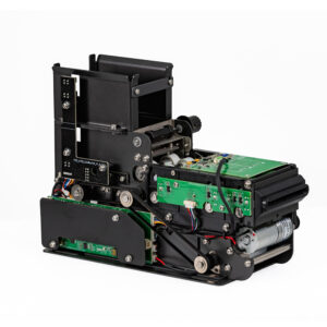 SNRO automated circulating card dispenser for self-service kiosk with motorized issuing reclaim storage and RFID contactless encoding for reusable membership card recycling and access control programs