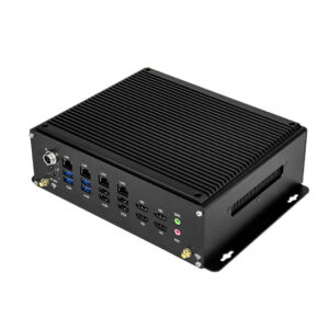 SNRO SNR-IBC-N8 industrial fanless PC wall mount installation inside self-service kiosk enclosure