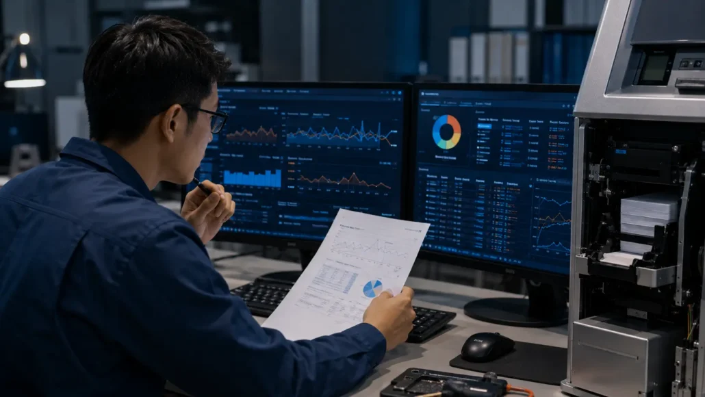 Technician identifying reliability trends before operational issues become visible