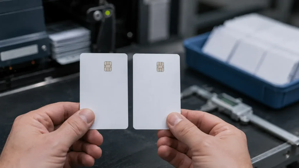 RFID cards with identical appearance but different dispensing behavior