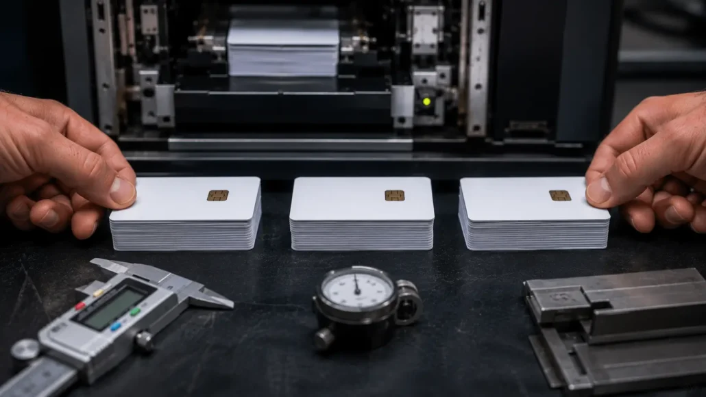 Card thickness variation influencing automated card dispenser performance