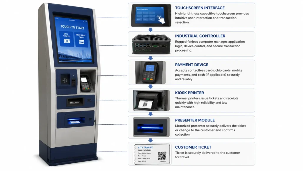 Ticket vending machine hardware architecture