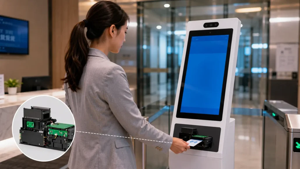 Smart locker system automatically issuing RFID access card to user