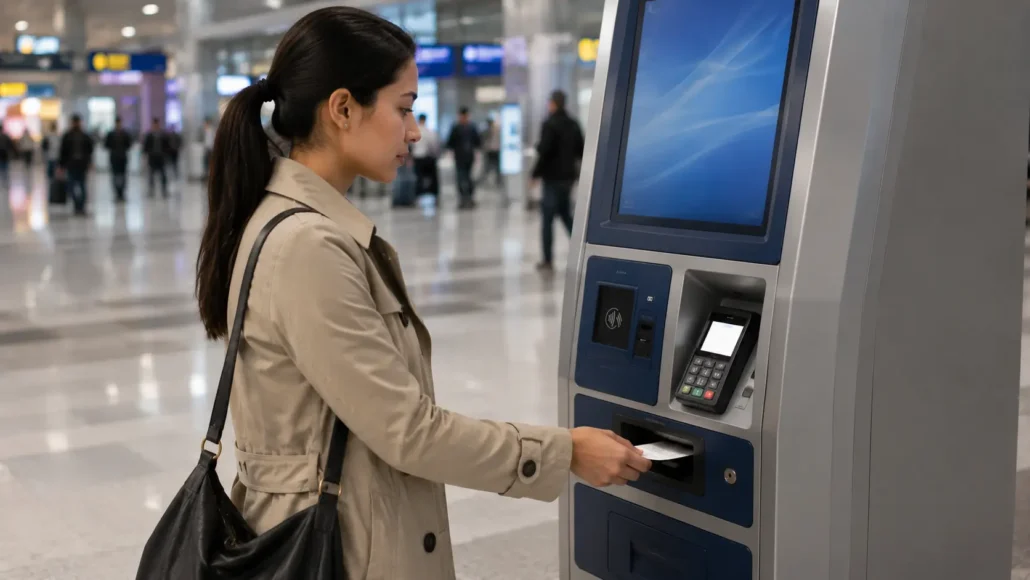 Ticket vending machine issuing customer ticket