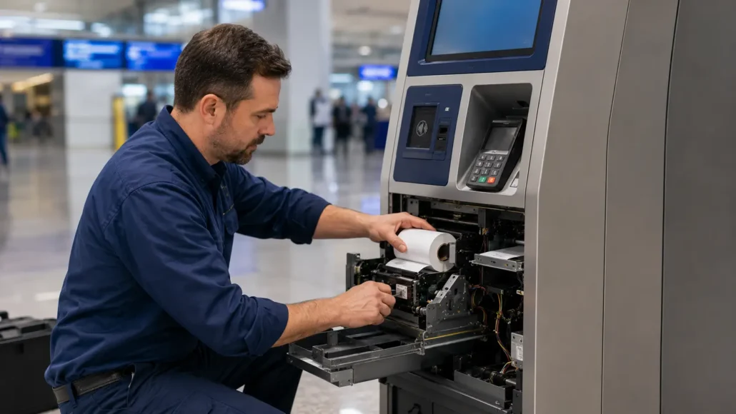 Maintaining ticket vending machine printer
