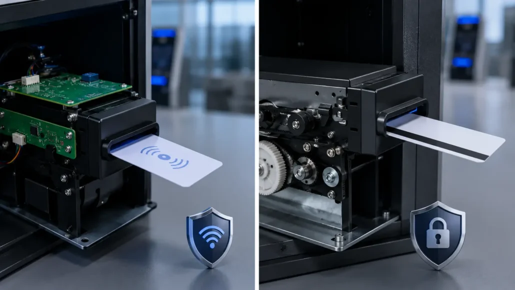 Comparison between RFID card technology and magnetic stripe card technology