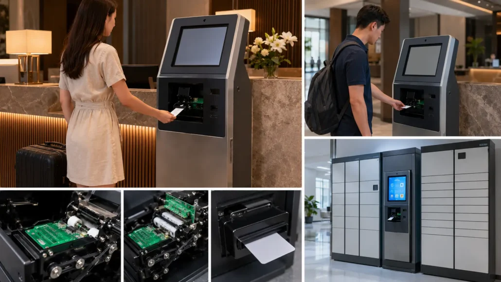RFID card issuance system operating in a real self-service deployment environment