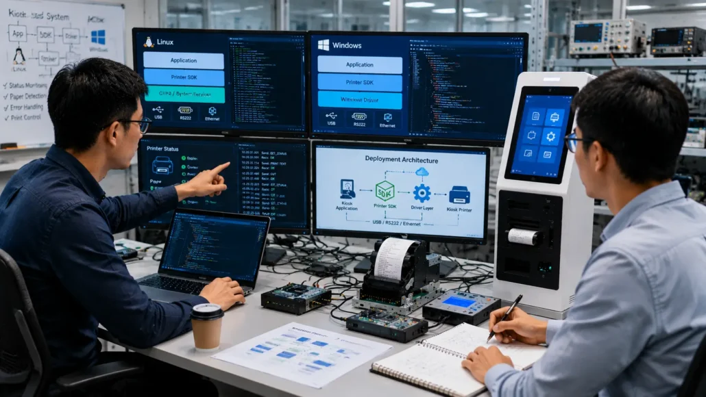 Evaluating kiosk printer SDK support across Linux and Windows environments