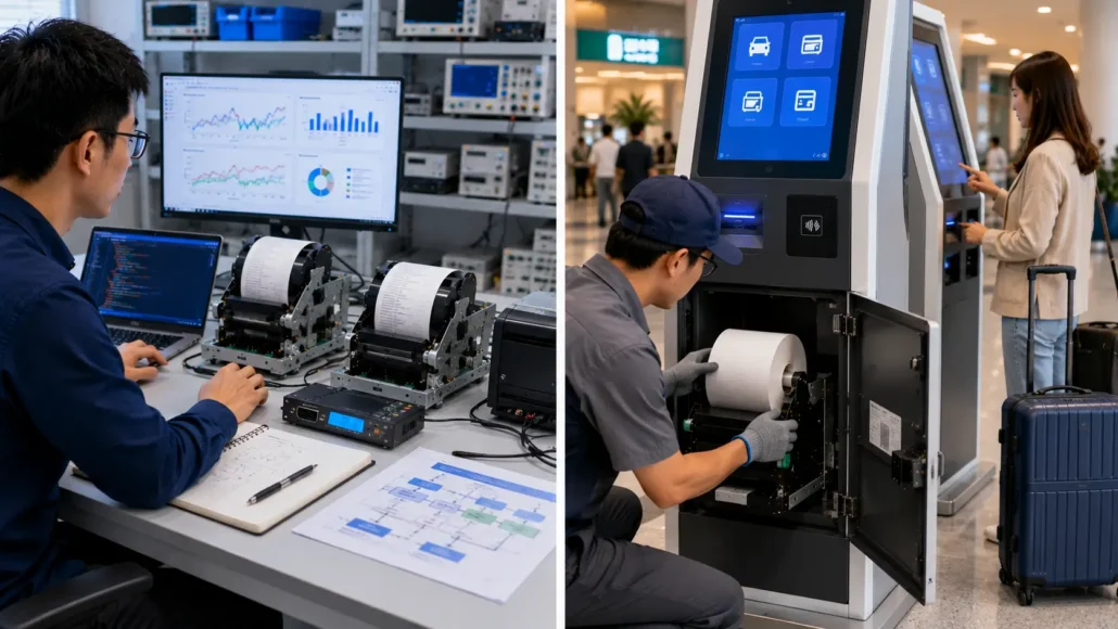 Real deployment conditions highlighting the importance of paper roll capacity
