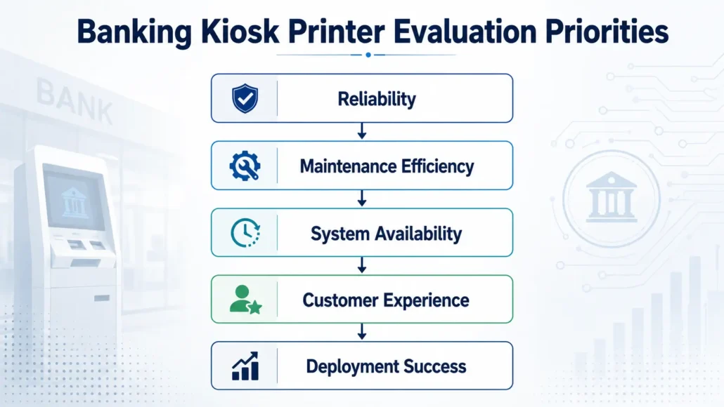 Key evaluation factors for banking kiosk printer deployments