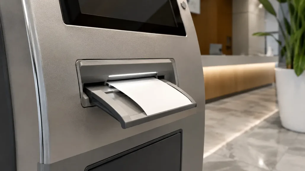 Controlled receipt delivery in banking self-service terminal applications